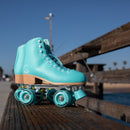 turquoise roller skates