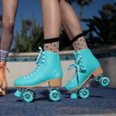 turquoise roller skates