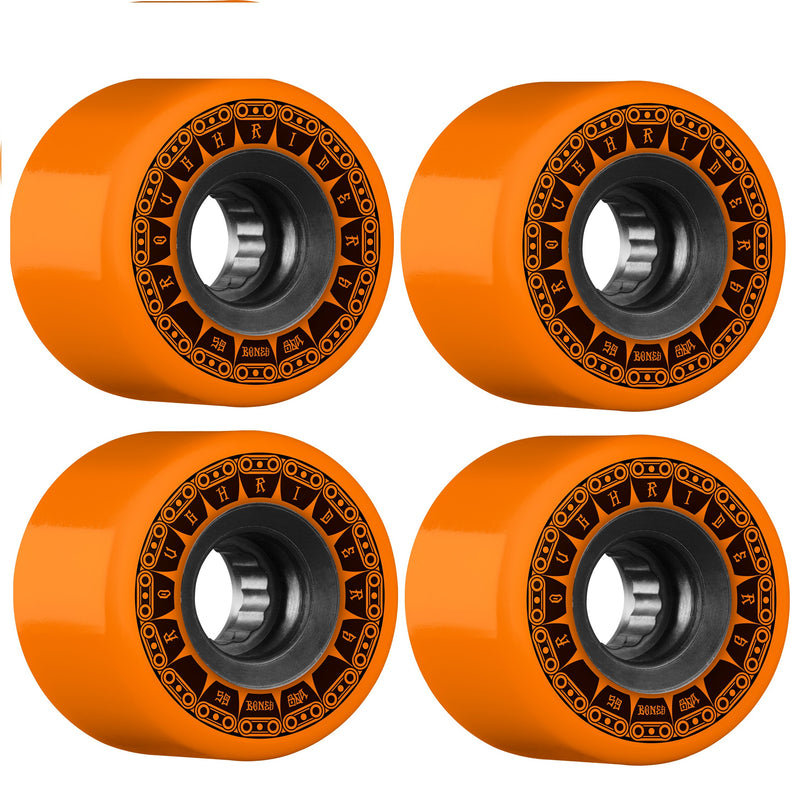 Bones 59mm ATF Rough Rider Tank Skateboard Wheels 80a Orange