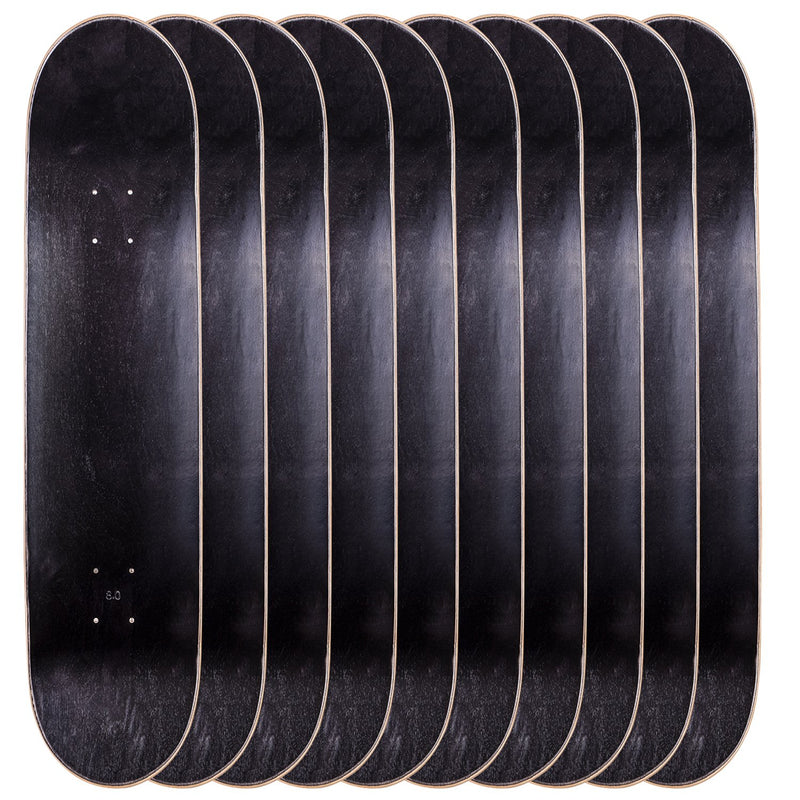 Pack of 10 Blank Skateboard Decks | 7.75, 8.0, 8.25, 8.5