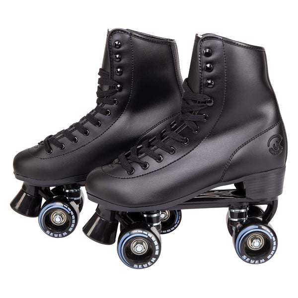 C7 Retro Quad Roller Skates Black