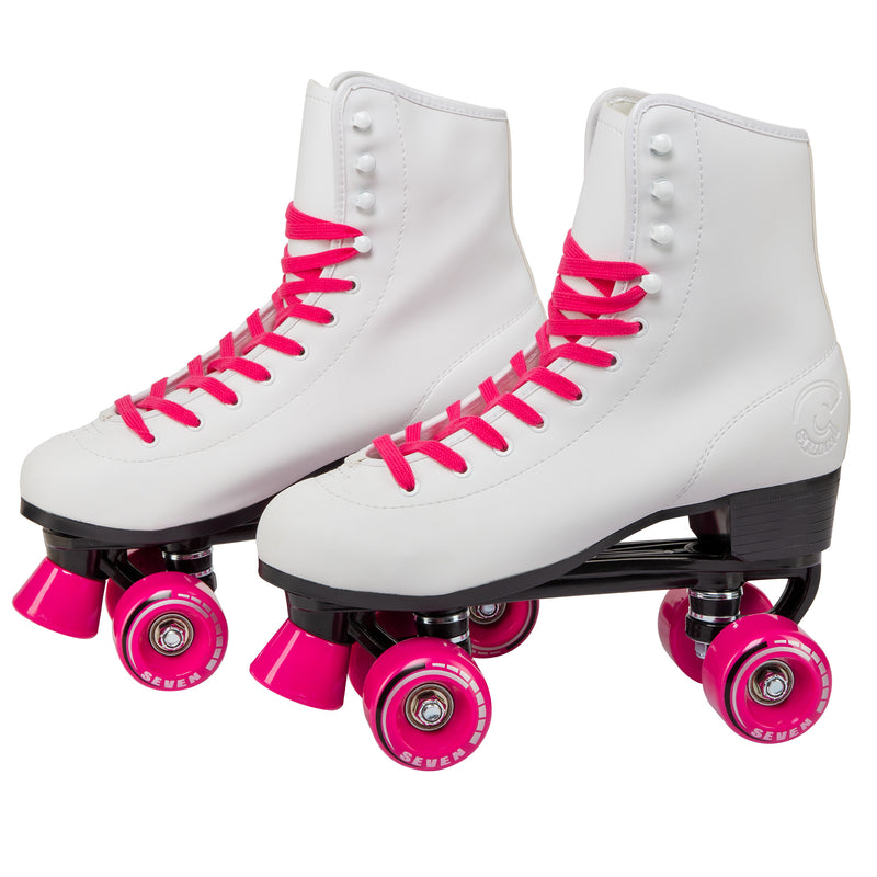 C7 Retro Quad Roller Skates Hot Pink