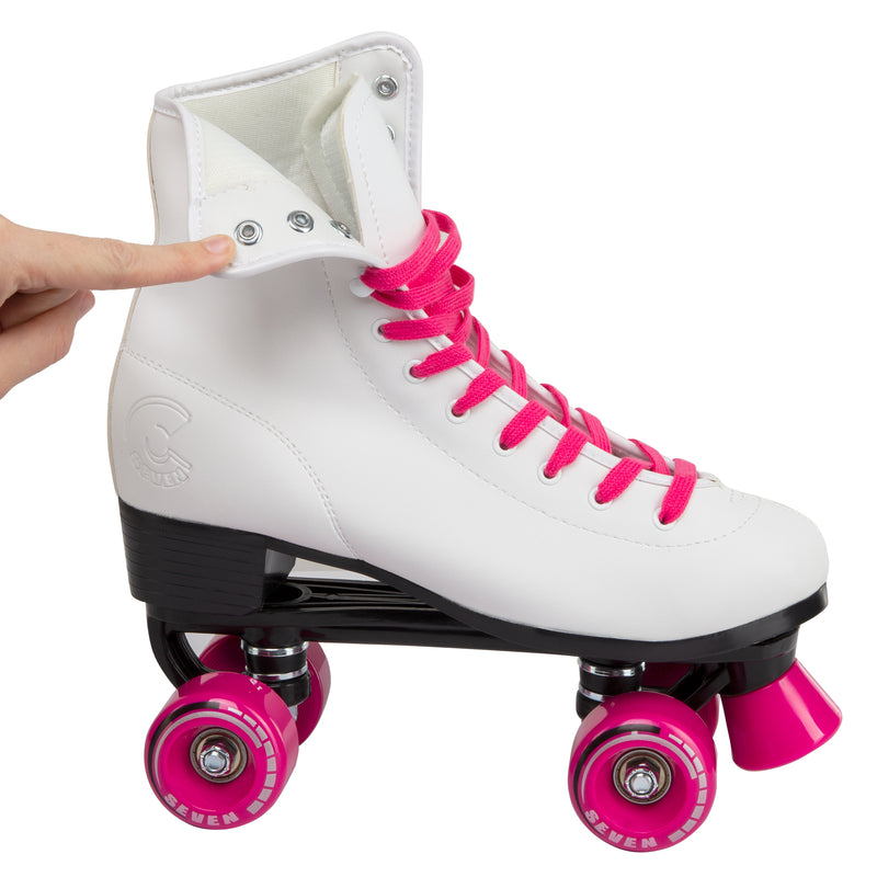 C7 Retro Quad Roller Skates Hot Pink