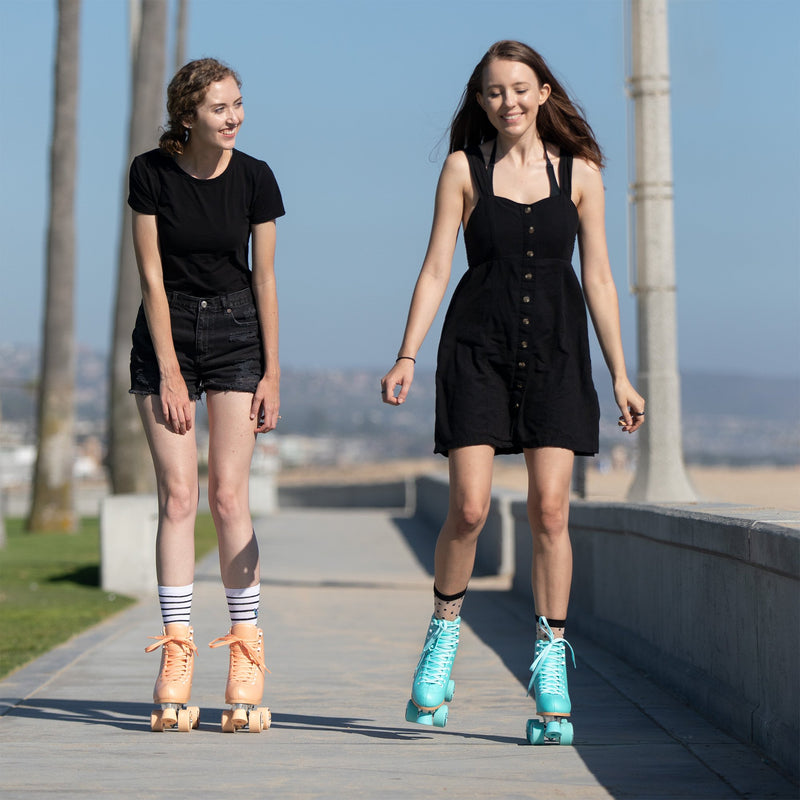 turquoise roller skates