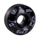 Cal 7 Catch-22 Skateboard Wheels, 52mm & 100A, Black & White Design (Interstellar)
