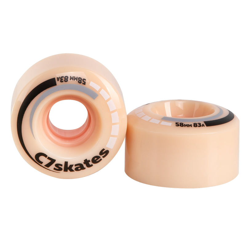 Peachy C7skates roller skate wheels made from durable polyurethane PU83A 58 mm diameter