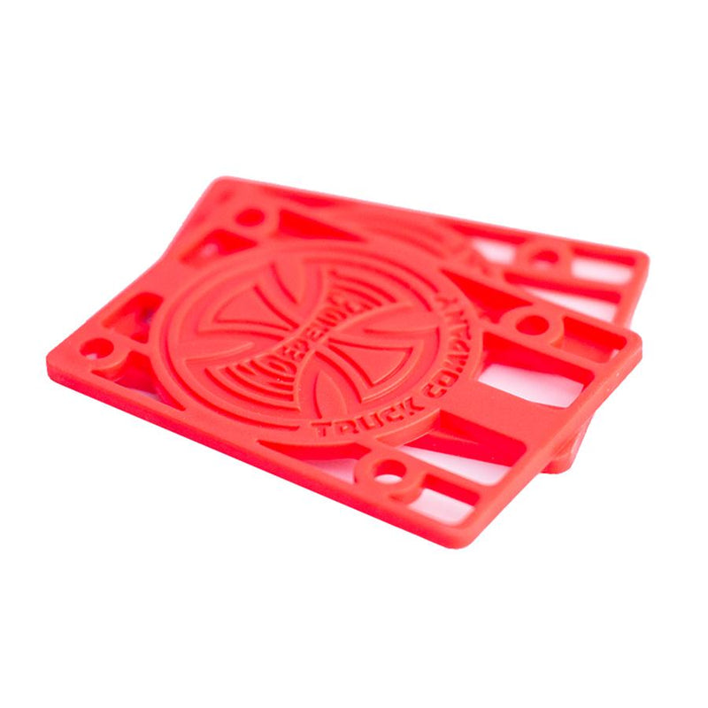 Independent 1/8 Inch Red Skateboard Risers