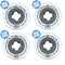 Ricta 54mm Chrome Clouds Black Skateboard Wheels 92a