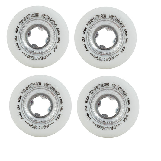 Ricta 54mm Chrome Core Silver Wide Skateboard Wheels 101a