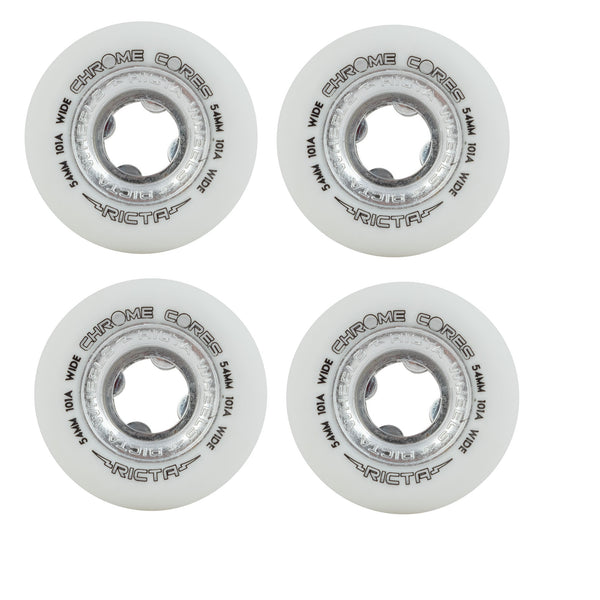 Ricta 54mm Chrome Core Silver Wide Skateboard Wheels 101a