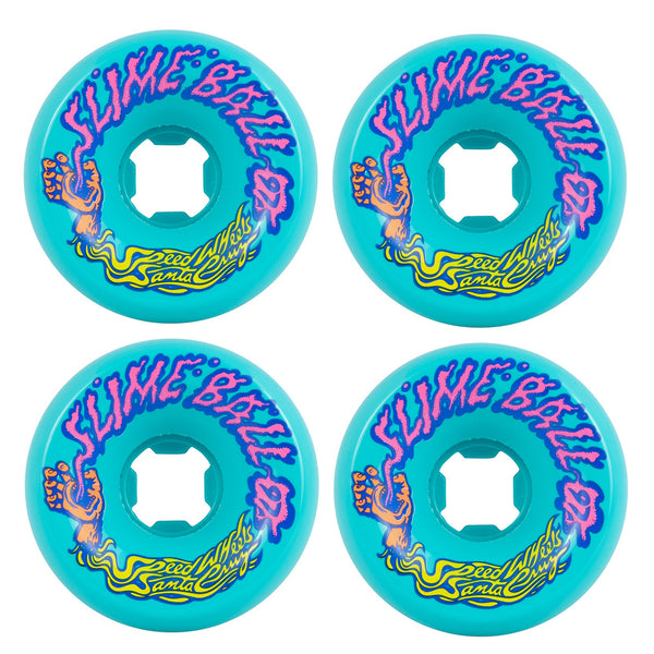 Slime Balls 60mm Vomits Teal Skateboard Wheels 97a