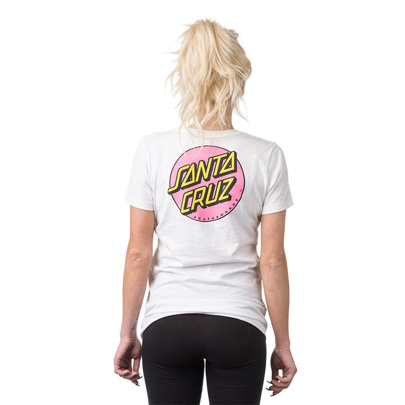 Santa Cruz Women's Other Dot S/S Fitted Crew T-Shirt White
