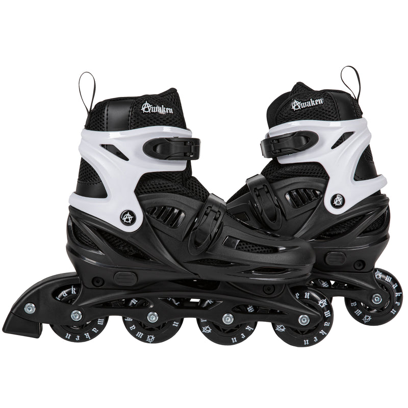Awaken Adjustable Size Inline Skates | Beginner Roller Hockey Blades For Kids, Boys, Girls