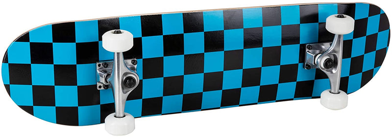 Runner Complete Skateboard | 8" Checker Blue